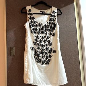 Ivory dress with black crystals/stones